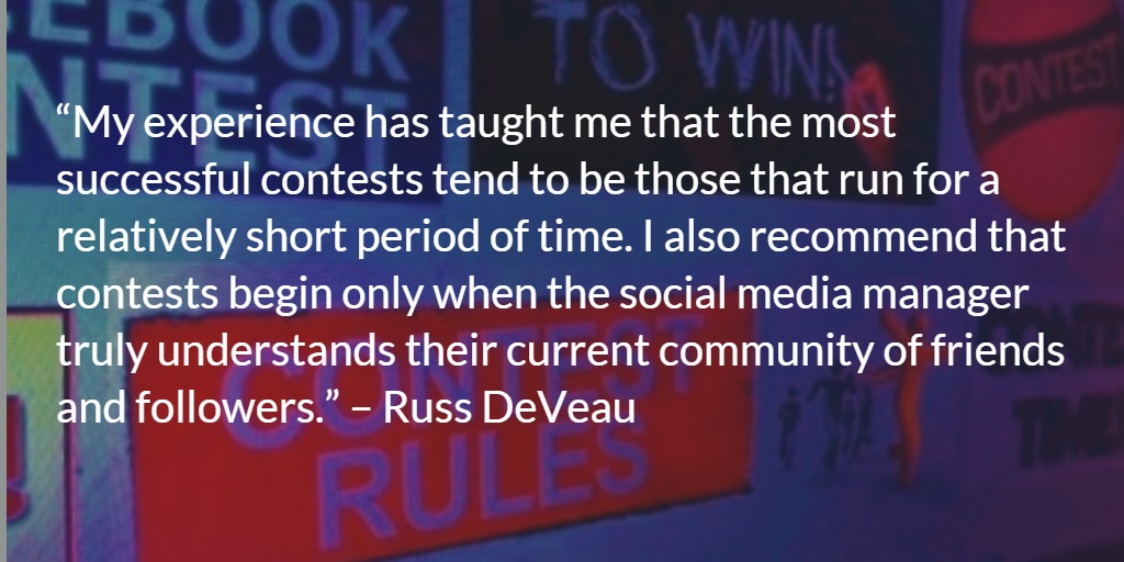 Russ DeVeau Social Media Contests